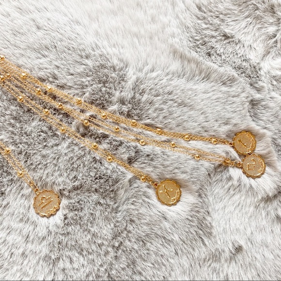 Gold Zodiac Coin w/Ball Bead Chain - Picture 6 of 16